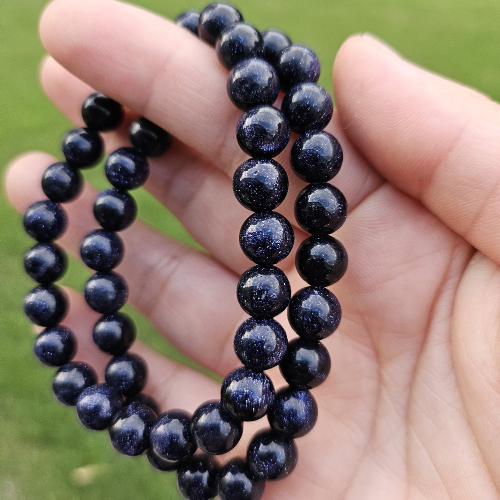 8mm blue sandstone bracelet